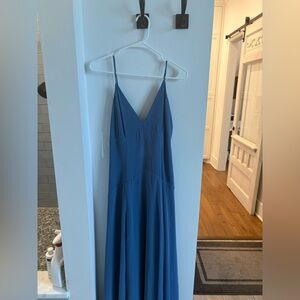 Lulu's Elegant Blue Maxi Dress